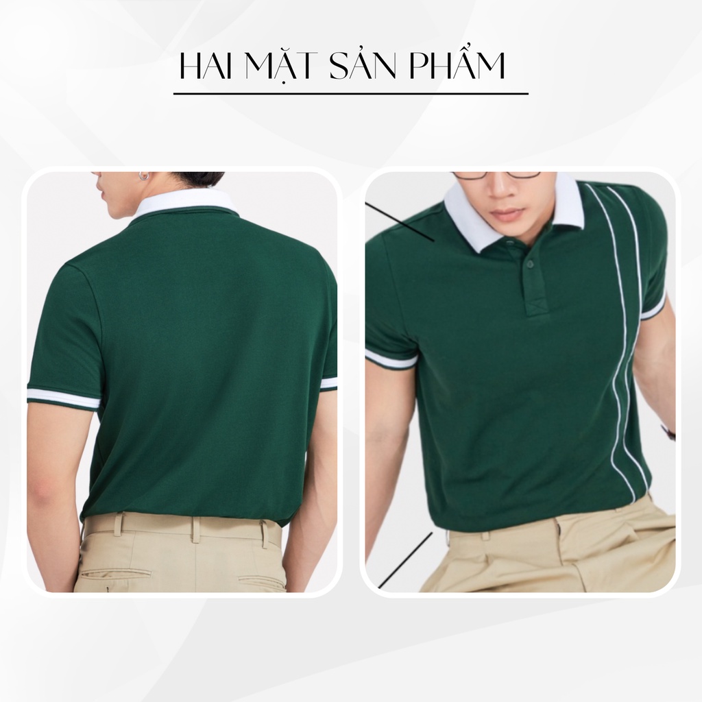 Áo Polo nam tay ngắn HUDOMAN form slimfit chất vải cá sấu cotton CVC co giãn tốt chống nhăn, không phai màu APL-00100