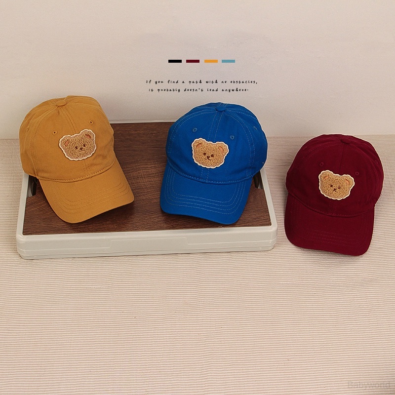 Mũ Lưỡi Trai Hình Gấu Hoạt Hình Phong Cách Hàn Quốc Cho Bé