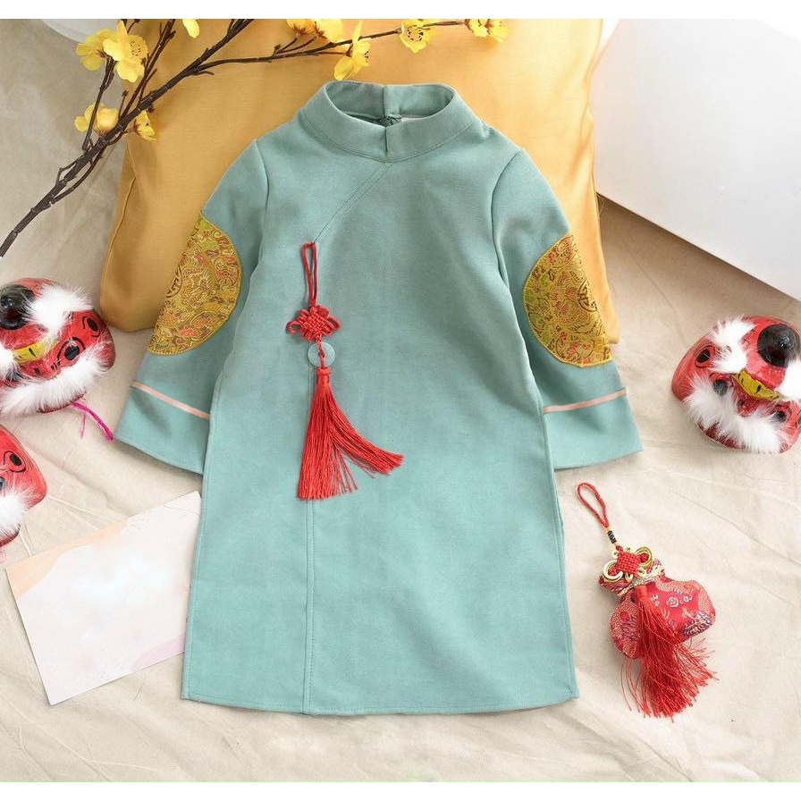 Áo dài cách tân bé trai áo dài tết cho trẻ em size 1 2 3 4 5 6 7 8 KUBIN STORE