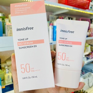 Kem Chống Nắng Innisfree No Sebum Nâng Tone, Kiềm Dầu Tone Up SPF50/PA++++