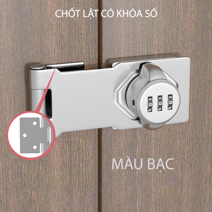 Khóa số kiểu lật cho hòm tủ, ngăng kéo bàn, cửa các loại, bằng thép mạ chống gỉ