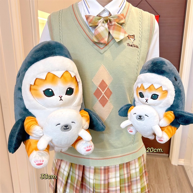 HYC Humey Đồ chơi nhồi bông Hình Cá Mập Dễ Thương Cho Bé 33cm