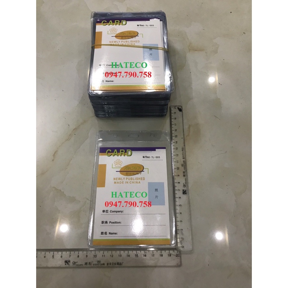 50 BAO THẺ TÊN 503, DỌC, KT 110*160mm  - Thẻ đeo nhân viên