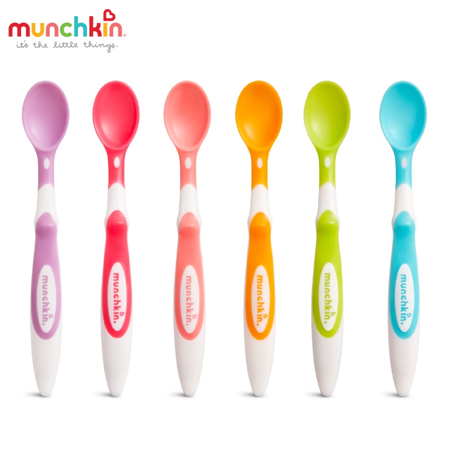 Bộ thìa ăn dặm báo nóng chính hãng Munchkin an toàn tuyệt đối, chuyển màu cảnh báo  - Herbaby