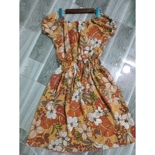 đầm hoa lụa mặc nhà