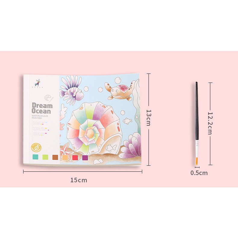 Sách Tô Màu Nước Hoạt Hình Graffiti Sáng Tạo Cho Bé