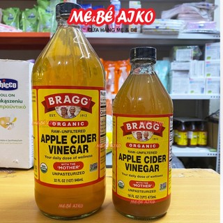 [Hàng Chính Hãng] Giấm Táo Hữu Cơ Bragg 946ml -Hàng Mỹ Chứng Nhận USDA
