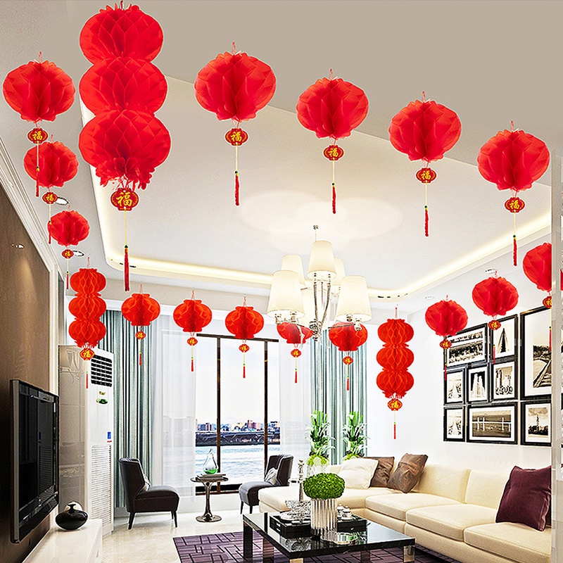 Đèn lồng đỏ trang trí treo tết, rằm trung thu, khai trương, lễ hội, lồng đèn chống nước