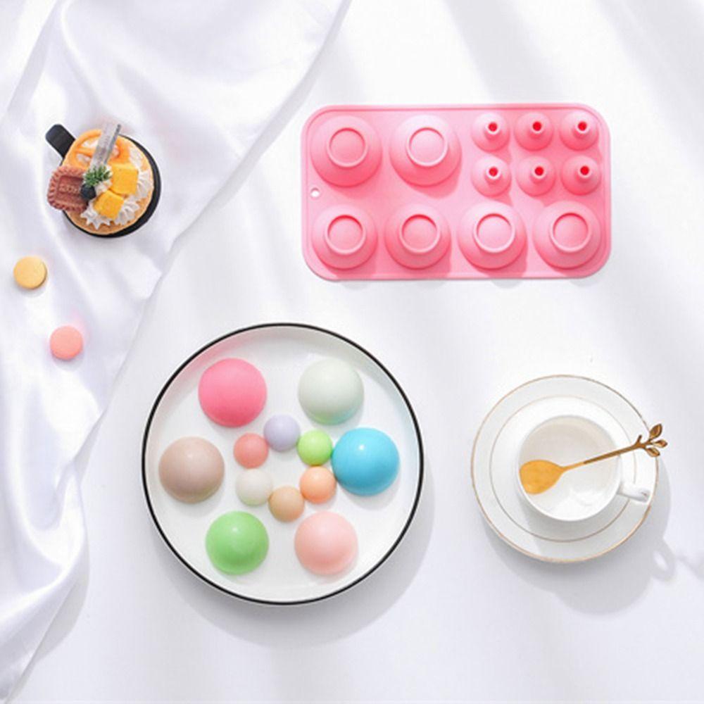 CONOPERY Khuôn Silicone Tạo Hình Làm Bánh Kẹo Hình Tròn 3D