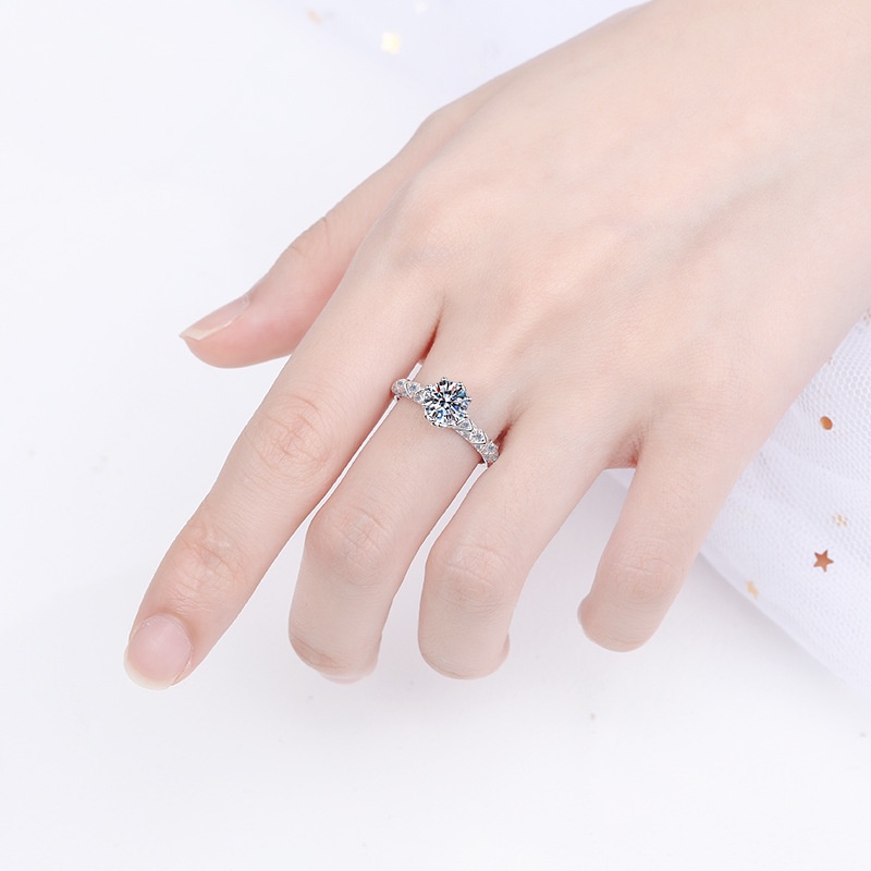 XDY-742    Nhẫn bạc nữ 925, zircon 6,5mm