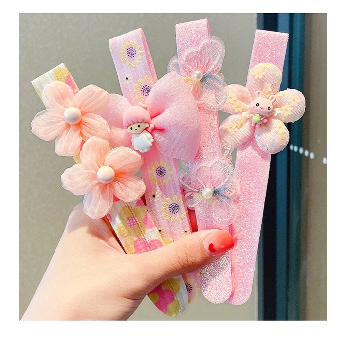 Miếng dán tóc mái, băng đô dán tóc mái đính nhiều hình dễ thương cho bé