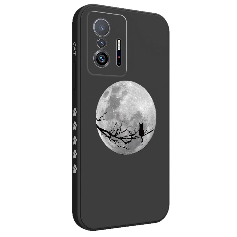 Ốp Điện Thoại Hình Mèo Mặt Trăng Cho xiaomi mi 13t 12t 11t 10t pro lite mi 9t pro