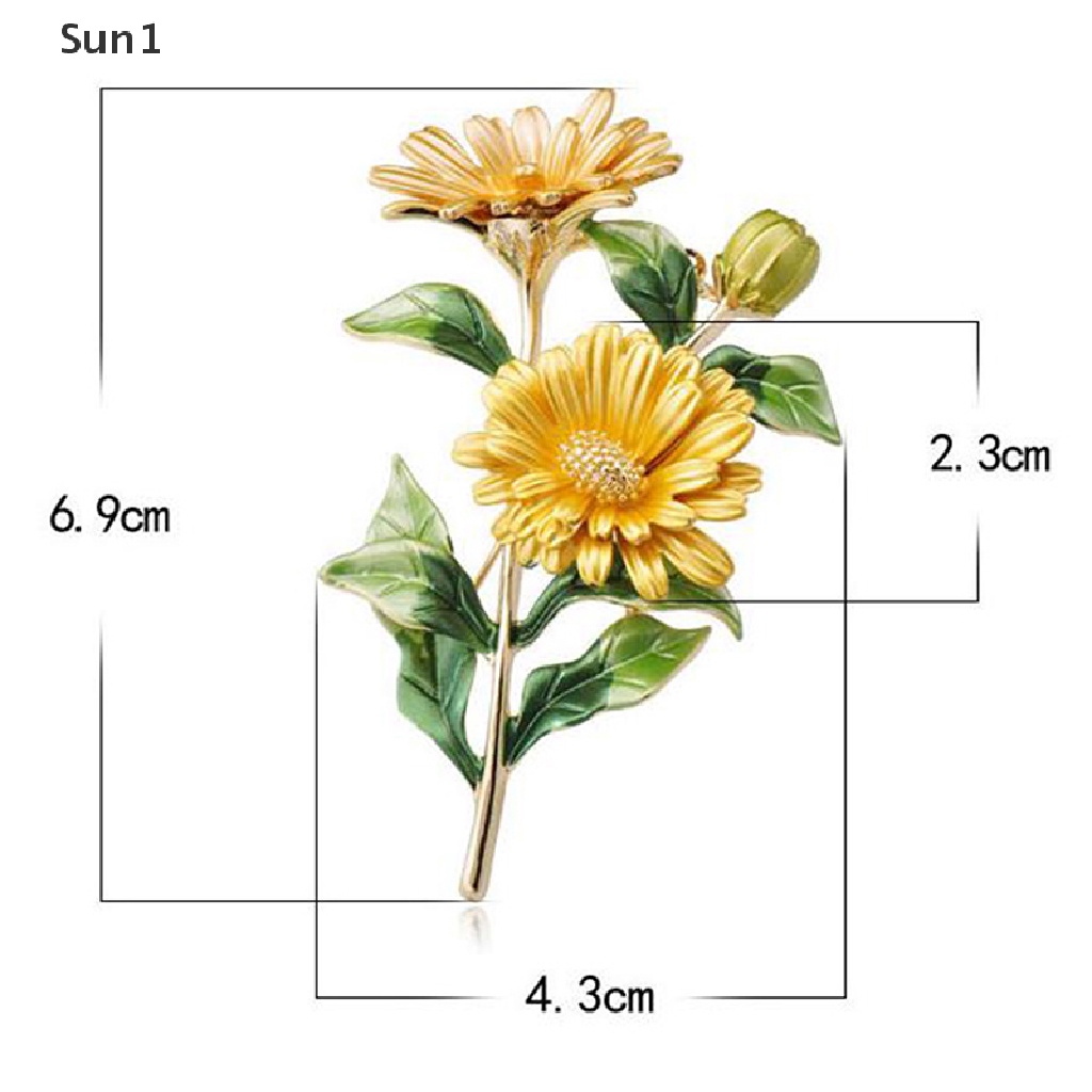 1 Ghim Cài Áo Hình Hoa Cúc Tráng Men Thời Trang Dành Cho Nữ 1 Tuổi