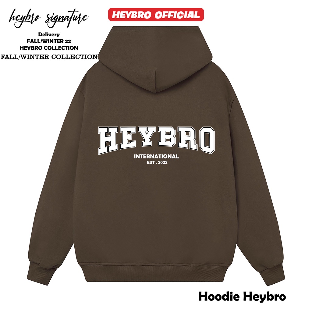 Áo hoodie nam / Hoodie Unisex nỉ bông cotton local brand HEYBRO nhiều màu