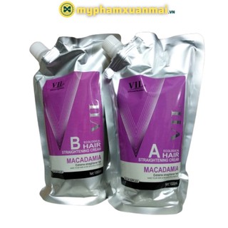 Cặp Duỗi ép tóc VIL macadamia thơm mùi hương cà phê 1000ml