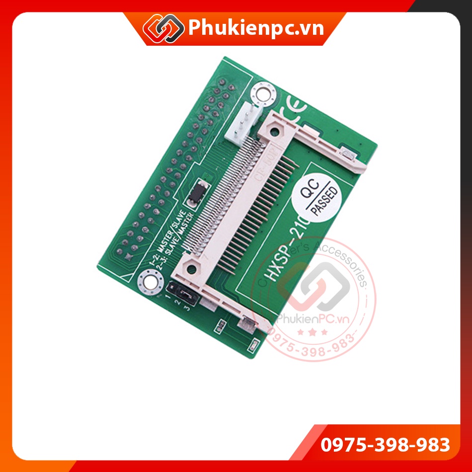 Adapter chuyển đổi thẻ nhớ CF sang IDE 40pin Female (chân cái) bootable Dùng gắn thẻ nhớ cho máy công nghiệp tự động hóa