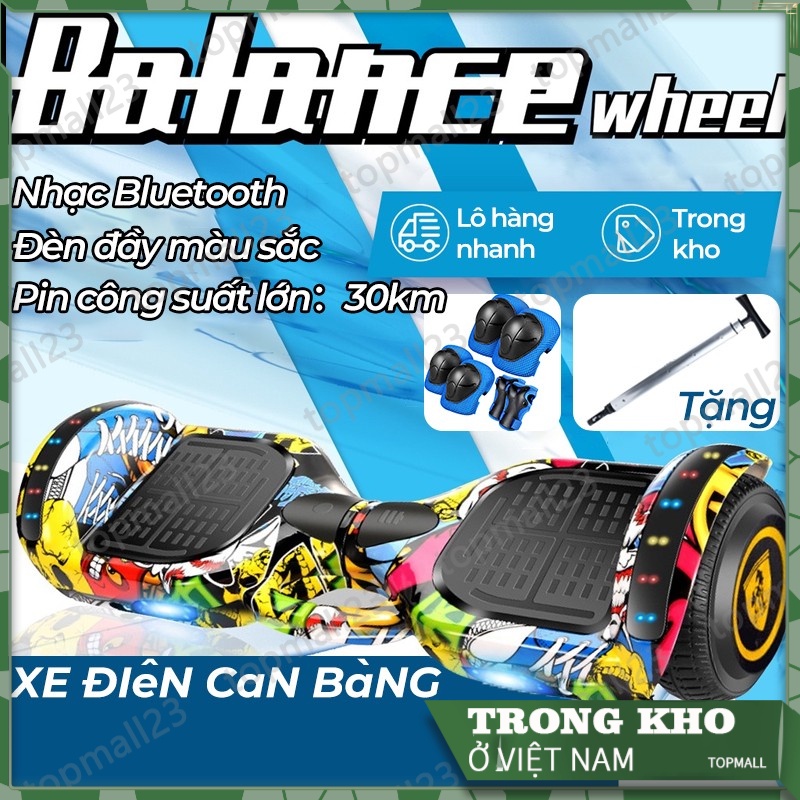Free shipping🎁 xe điện cân bằng 2 bánh Smart Balance 6.5 inch , đồ bảo hộ ván trượt hoverboar
