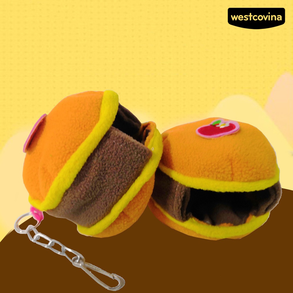 [COD]♘Nhà Giữ Ấm Hình Hamburger Cho Hamster / Sóc / Chim Vẹt