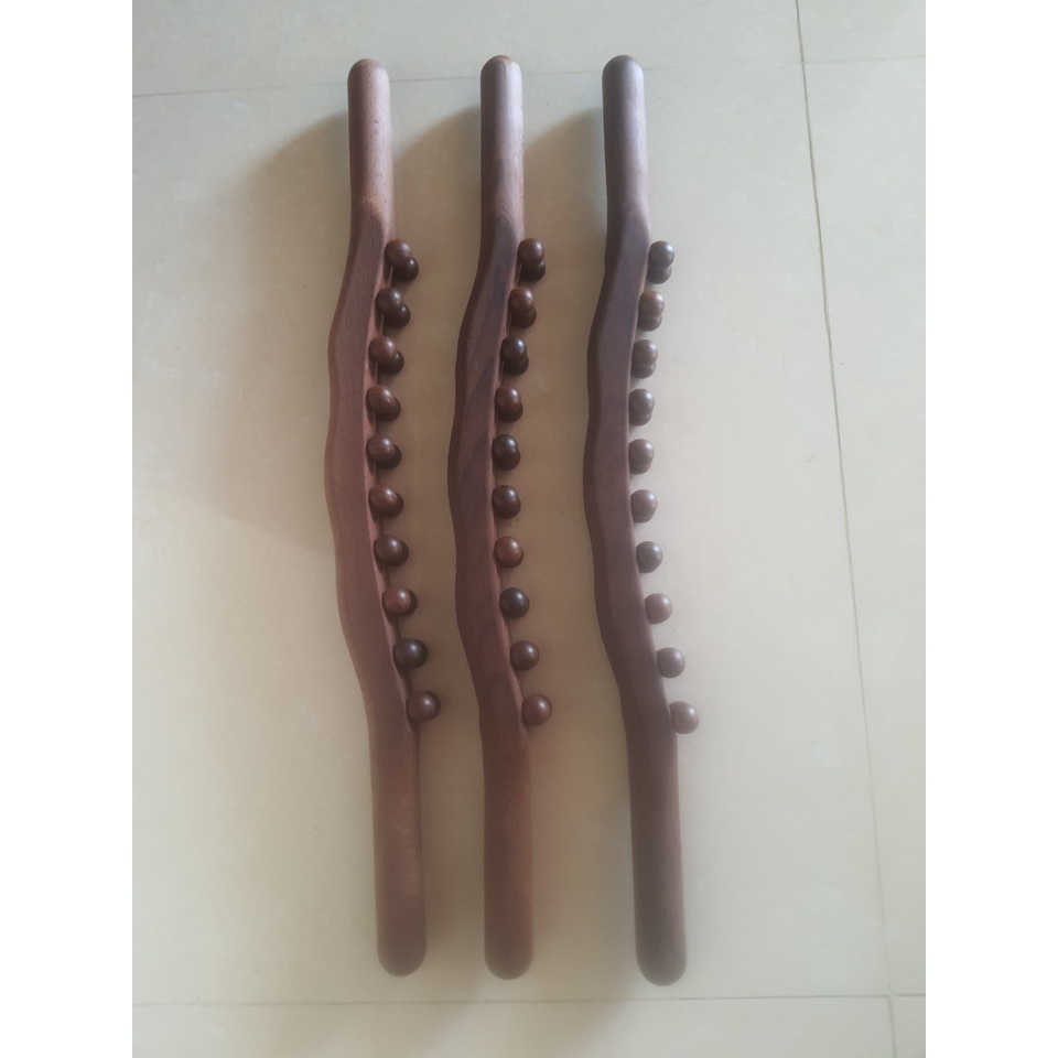 Gậy Gỗ Massage Đánh Tan Mỡ Bụng Gậy gỗ Massage Body Đả Thông Kinh Lạc Giảm Béo 8 Bi Carbon