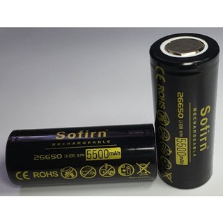 Pin sạc 26650 sofirn, wurkkos đầu lồi cho sp70,dl70 chính hãng 5500/5000mah