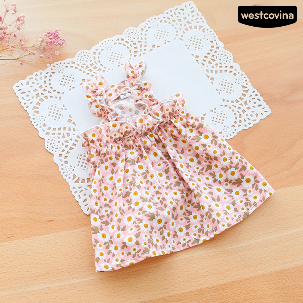 [Hot]♝Đầm Hoa Hai Dây Chống Nắng Thời Trang Dành Cho Cún Cưng