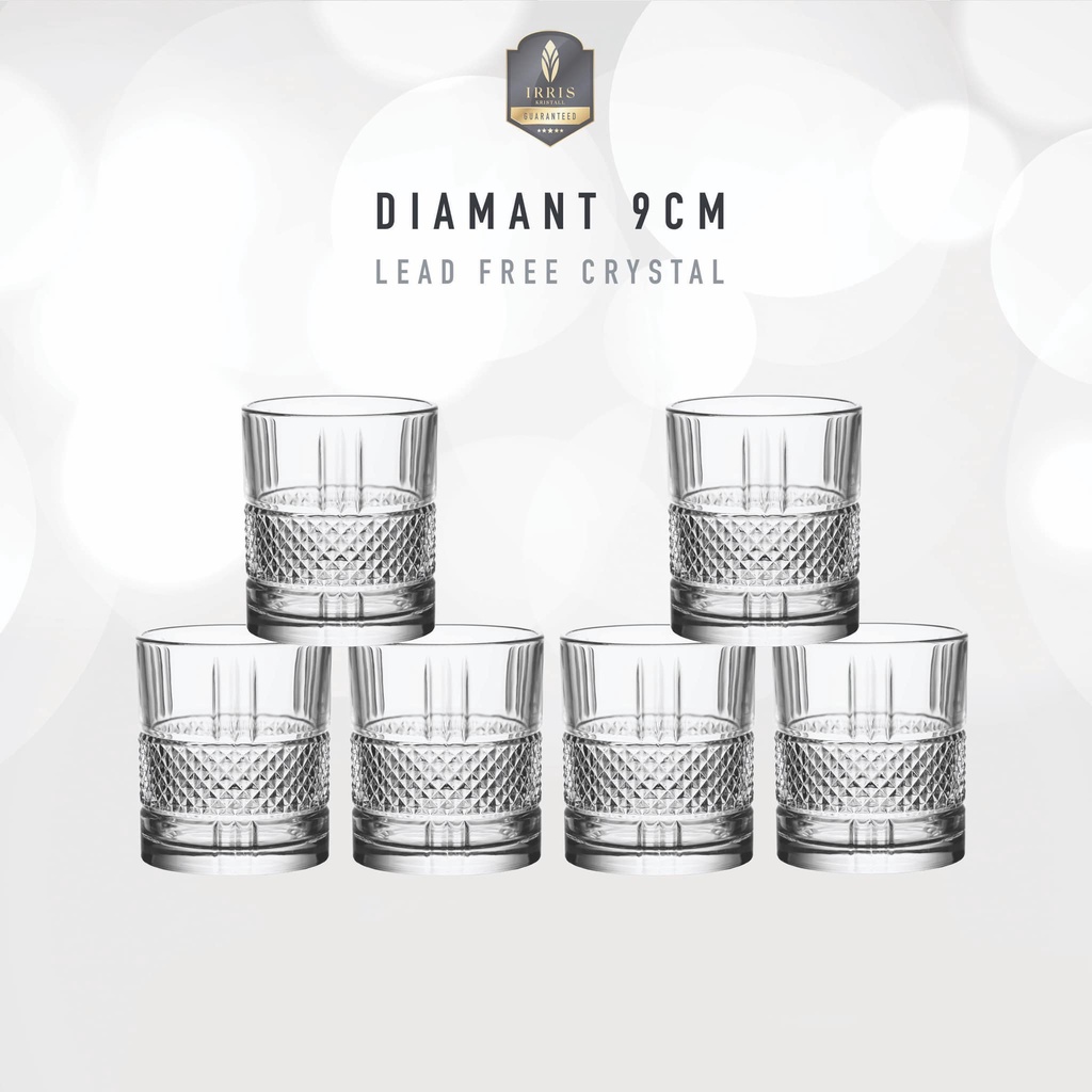 Set 6 Cốc Pha Lê IRRIS DIAMANT 9cm