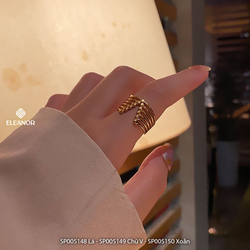 Nhẫn nữ hở Eleanor Accessories nhiều họa tiết phụ kiện trang sức 5148