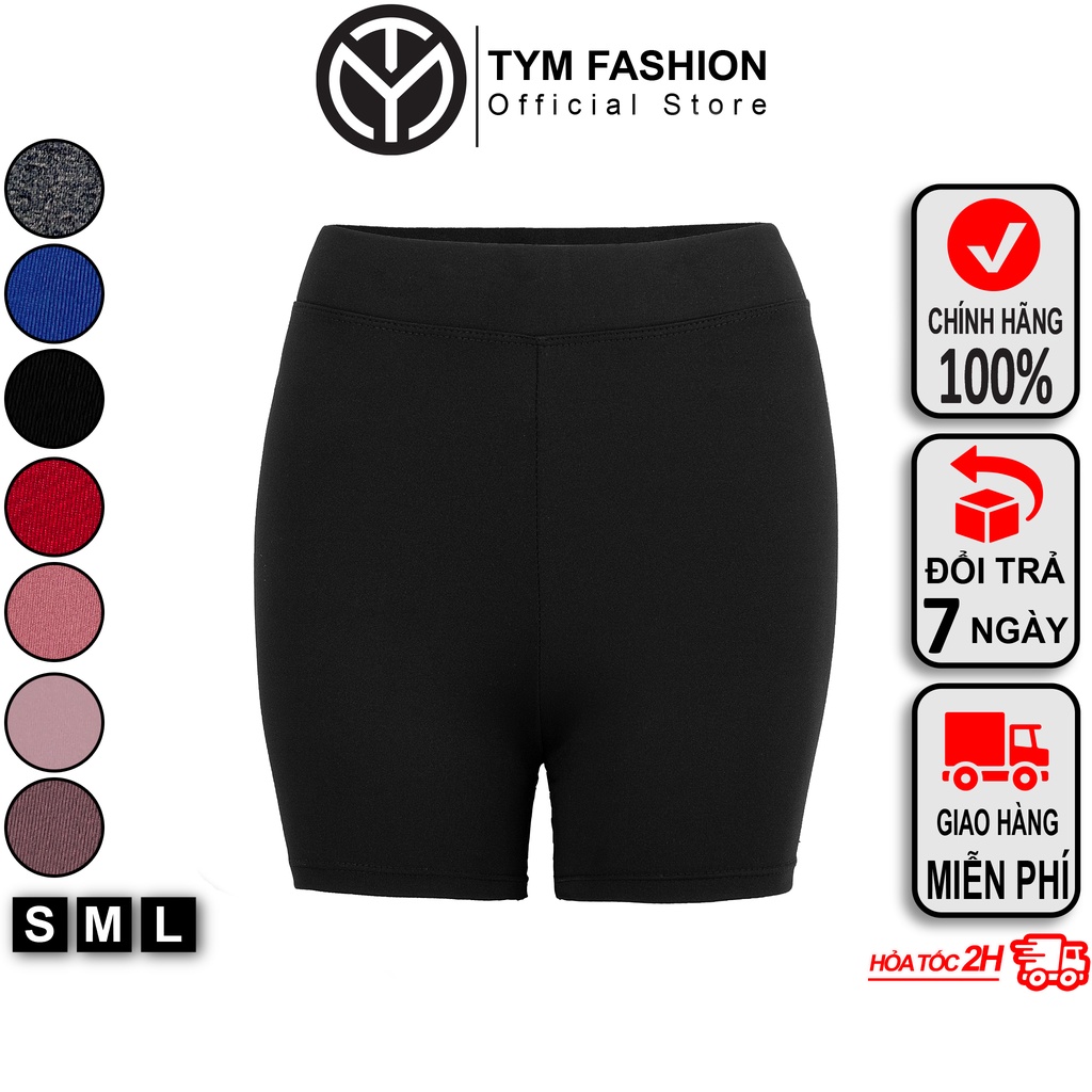 Quần đùi tập gym yoga Thể thao Nữ TYM dòng basic vải Poly Co dãn Thoáng mát QWT001 - TYM FASHION