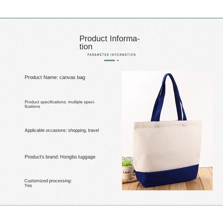 Túi Xách Canvas Cỡ Lớn Thiết Kế Mới Tiện Lợi Dễ Sử Dụng