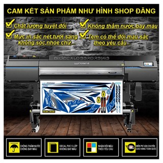 TEM RỜI EXCITER 150 MX KING DÁN XE XANH - 