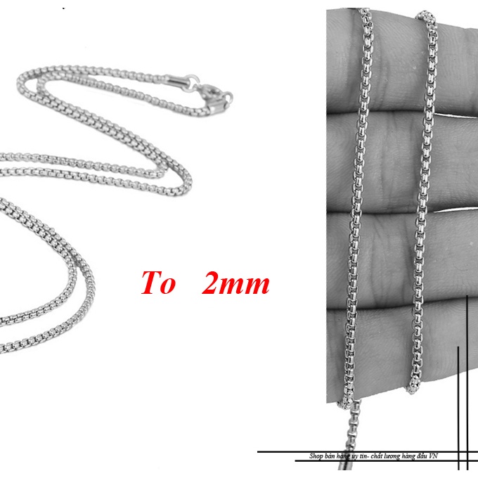 Dây chuyền cao cấp cho trẻ em inox kiểu bông dừa khít màu trắng siêu đẹp không đen, không gỉ, an toàn cho sức khỏe