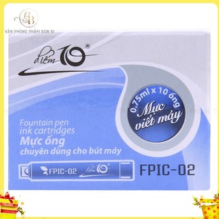 10 ống mực khô thiên long điểm 10 fpic 02 thay cho bơm mực bút sạch sẽ