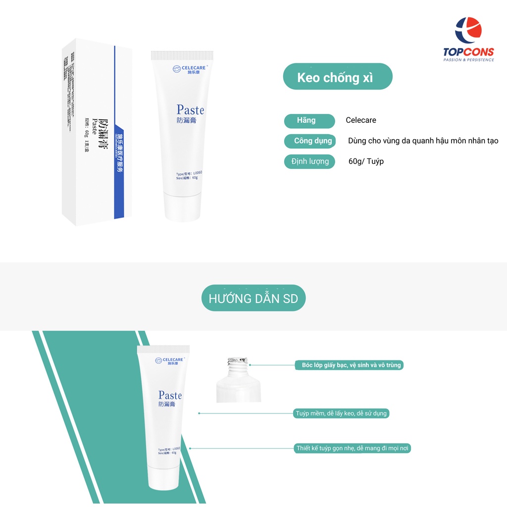 Keo chống xì cho hậu môn nhân tạo