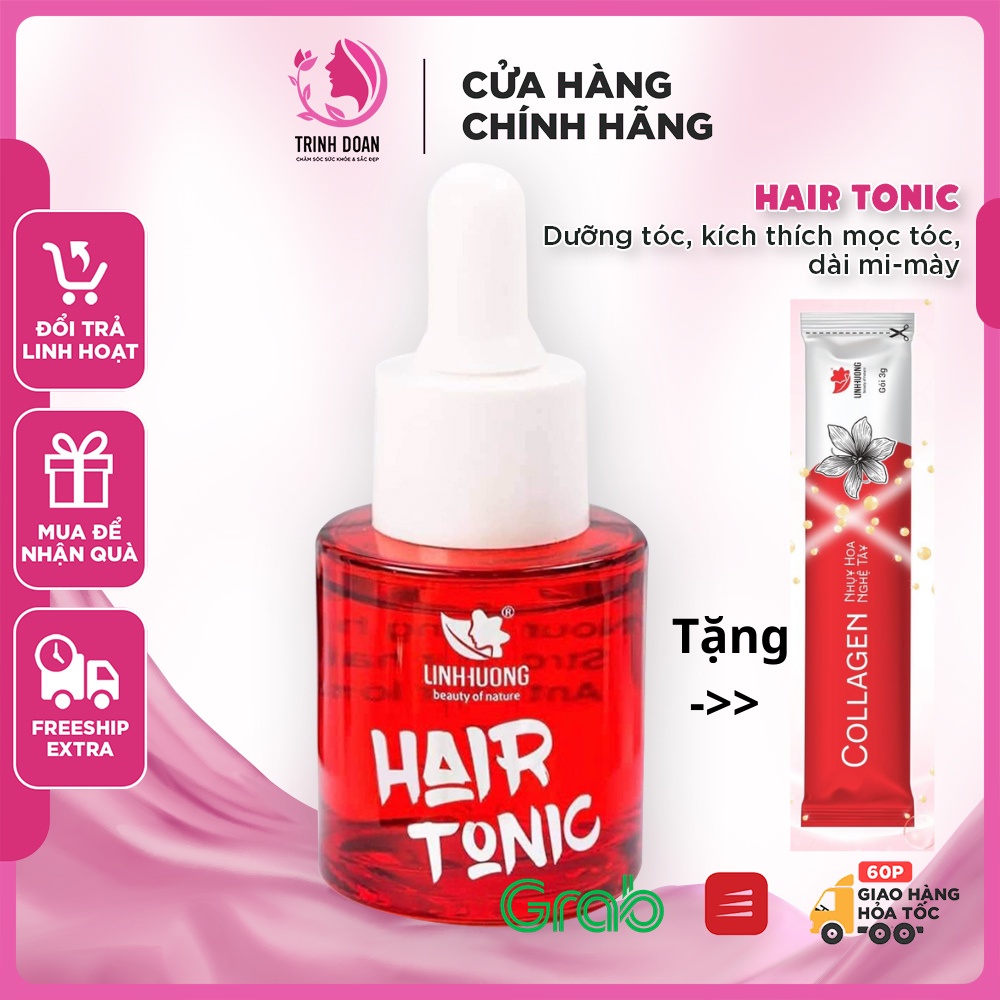Hair tonic tinh dầu dưỡng tóc mi mày chống rụng tóc kích thích mọc tóc Linh Hương