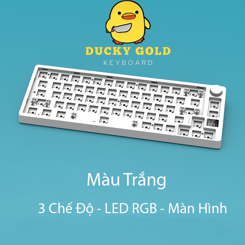 Bộ kit bàn phím cơ DK67 V2 - 3 chế độ - Màn Hình Hiển Thị - Hotswap - Núm Xoay - LED RGB