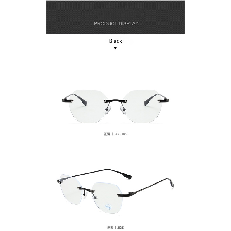 Kính Mát Tròng Đa Giác Gọng Kim Loại Chống Bức Xạ Cho Nam Và Nữ