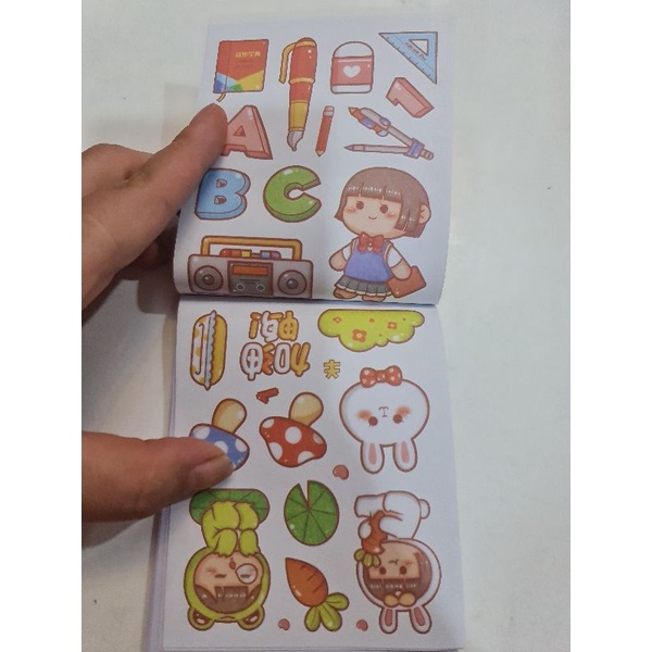 Tập 24 trang sticker  hình dán xì teen giấy đẹp dễ thương size 10.4cm