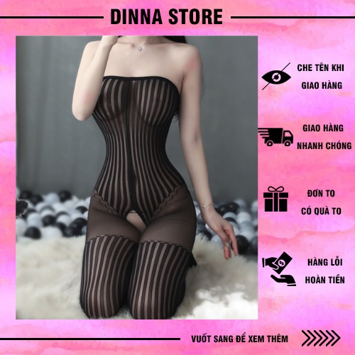 Bodystocking toàn thân đan lưới nóng bỏng sexy quyến rũ gợi cảm mã 916