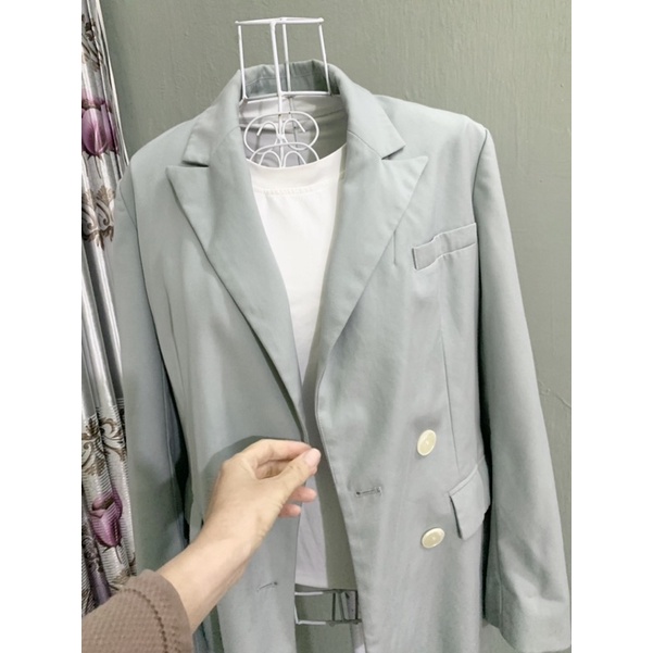 Áo khoác vest / blazer màu xanh mint