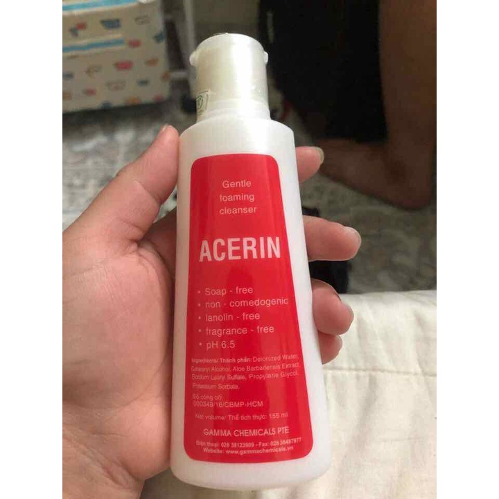 Sữa rửa mặt Acerin dịu nhẹ thích hợp da nhạy cảm 155ml