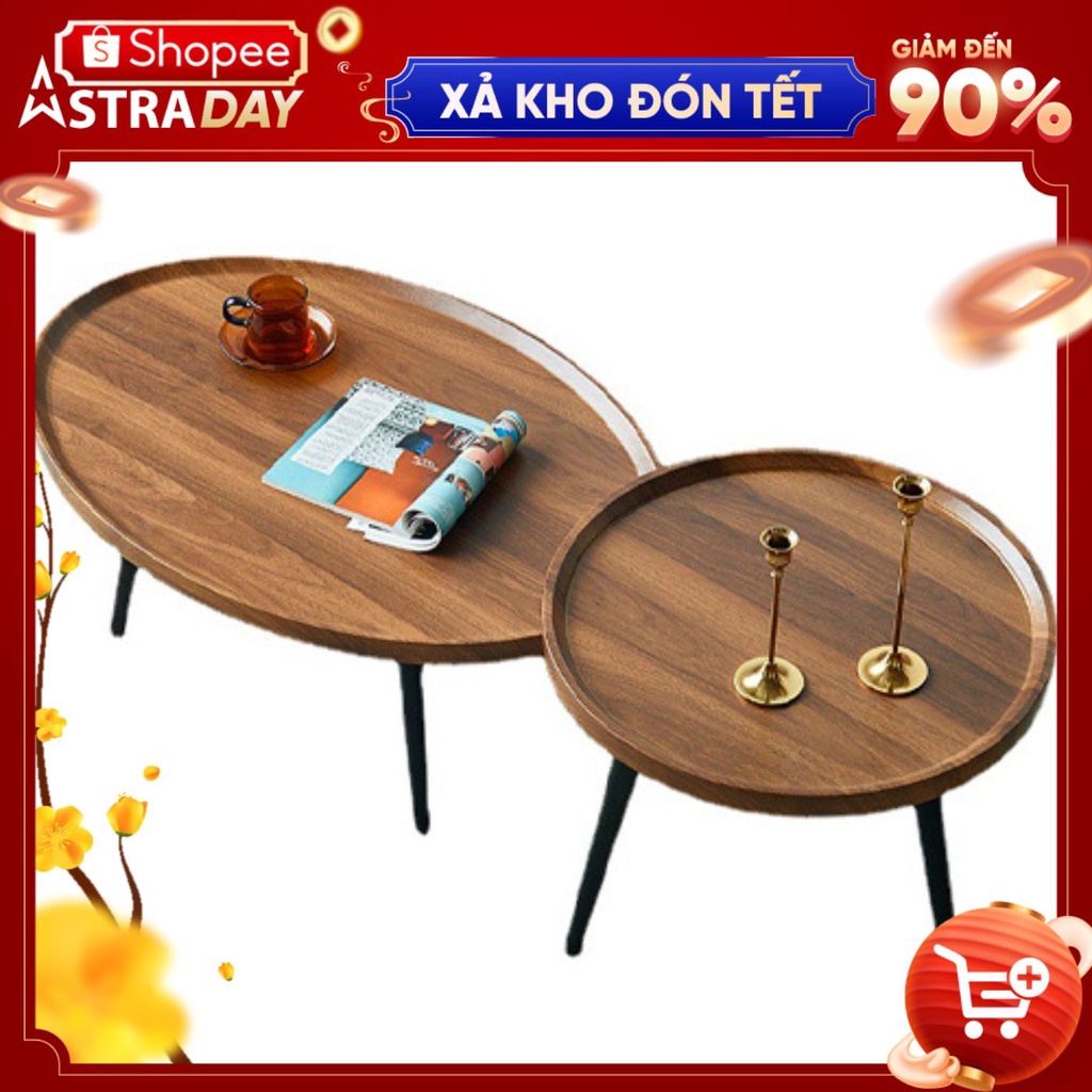 Bộ Bàn Trà Đôi Cao Cấp-Bàn Trà Uống Nước-Bàn Cafe Kép Phong Cách Cho Phòng Khách ko | BigBuy360 - bigbuy360.vn