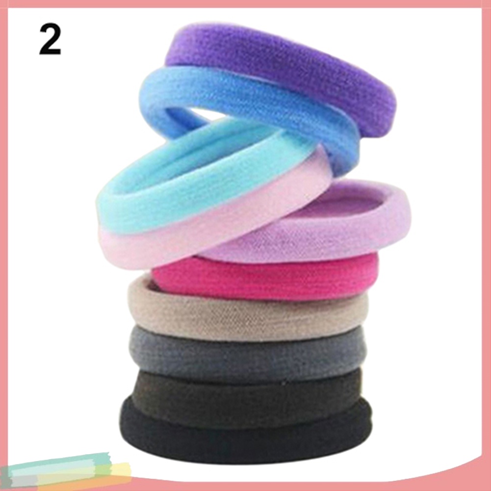 Bộ 10 Thun Buộc Tóc Đàn Hồi Nhiều Màu Sắc