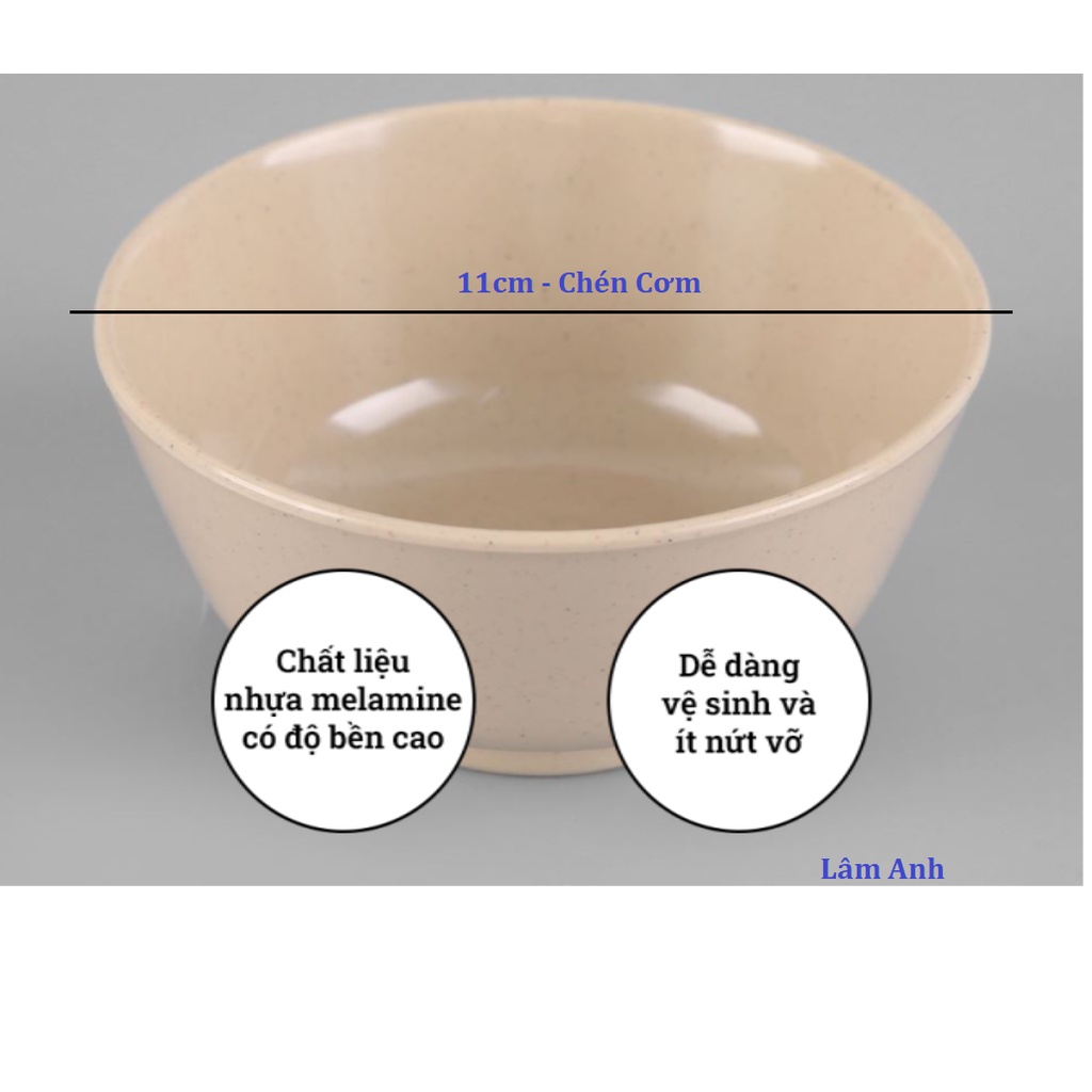 Tô Chén Melamine Màu Nâu Mẫu Mới, Hạn Chế Bám Màu