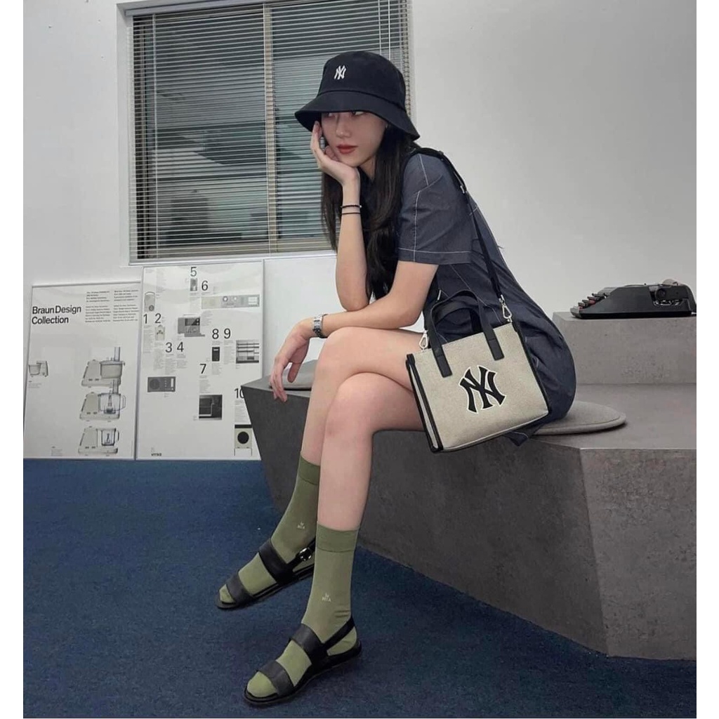 Túi Đeo Chéo MLB Basic Big Logo Canvas Small Tote Bag