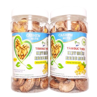Combo 2 Hộp - Hộp 170GR Hạt Điều Vỏ Lụa Rang Muối Cao Cấp Bình Phước  - Tiêu Chuẩn Xuất Khẩu Thương Hiệu Tâm Đức Thiện