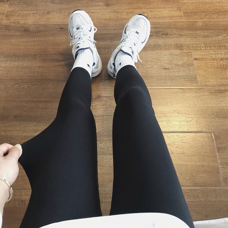 Quần legging cạp cao co dãn nâng mông siêu tôn dáng chất cotton đi học đi làm tập gym