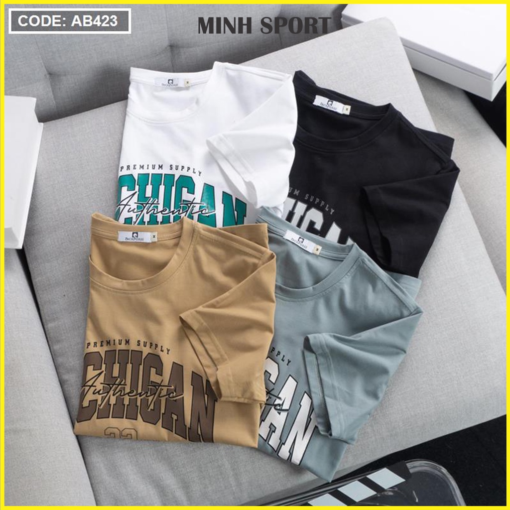 Áo Thun Nam Cổ Tròn Ngắn Tay Vải Cotton 100% In Chữ MICHI Cao Cấp mã AO.62