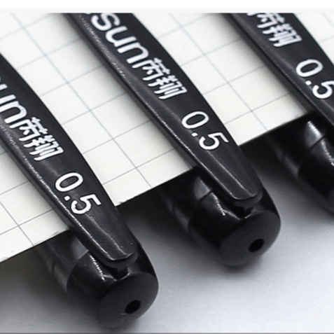 SET 5 Bút Mực Nước Gel Resun, Ruột Bút Nước Ngòi Bi, Ngòi Kim Xanh-Đen-Đỏ Thay Thế