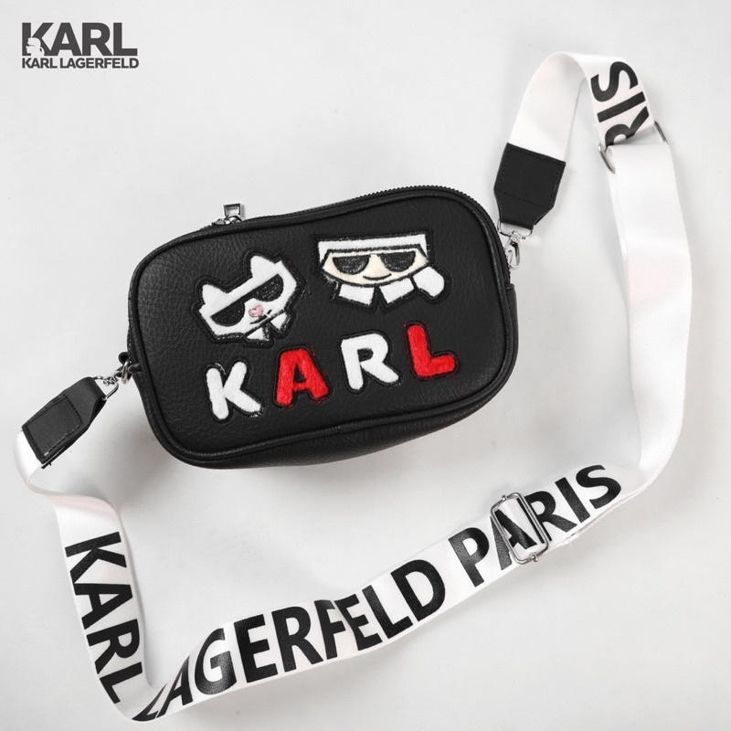 Túi đeo Karl Lager dây in logo thương hiệu Karl hàng chuẩn hãng