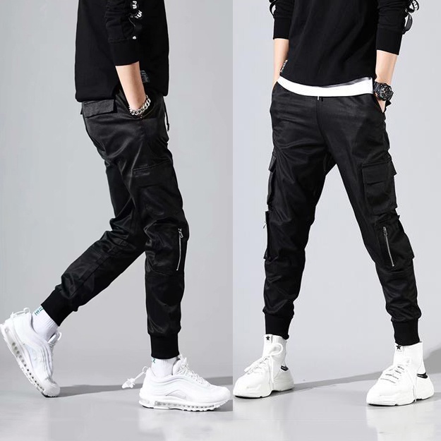 Quần túi hộp phối dây nam SOZO chất kaki dáng jogger thể thao - JOGGER NAM 9000027C